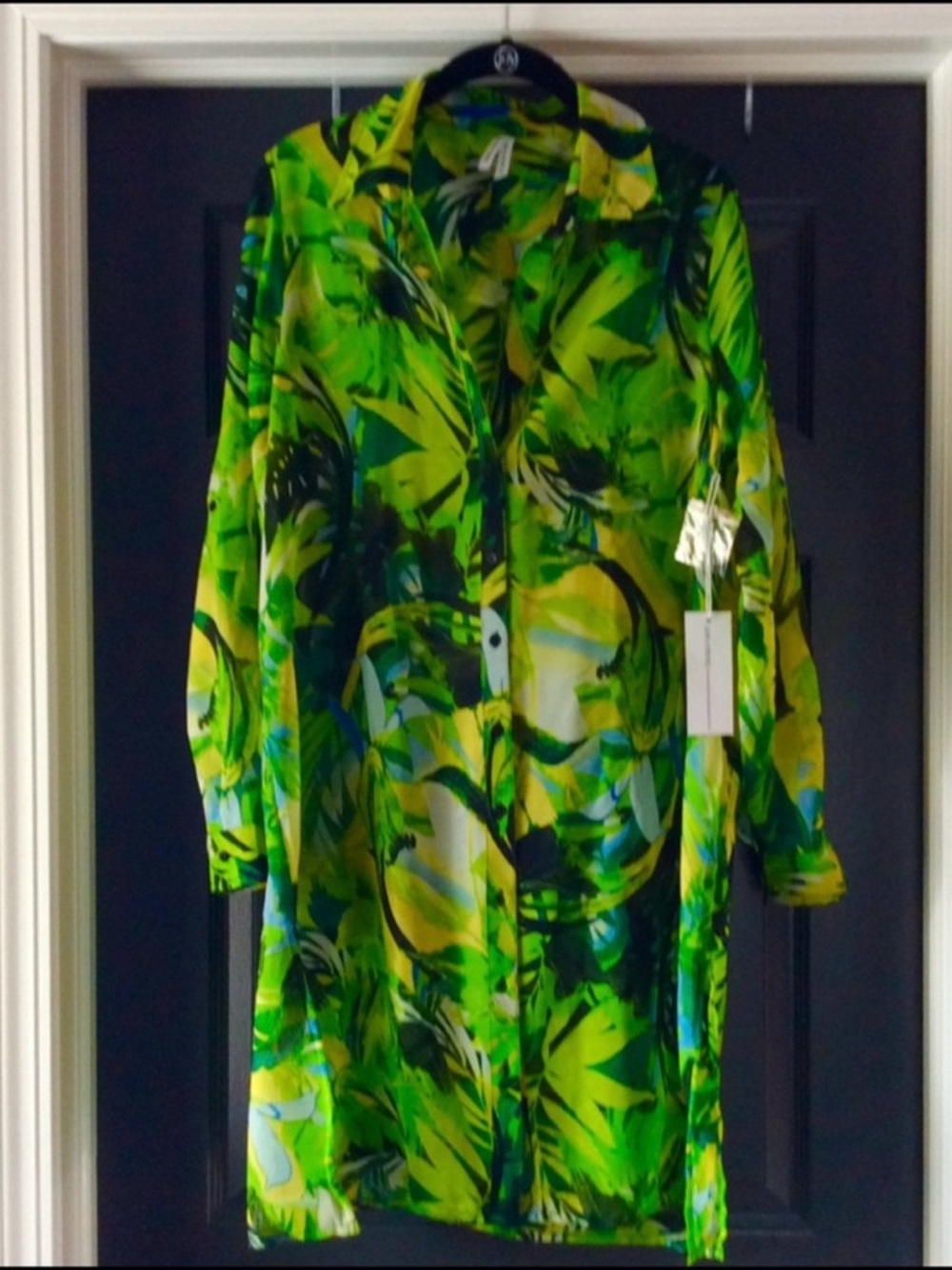 NWT Live 4 Truth Tropical Chiffon Shirtdress